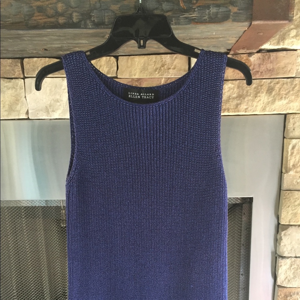 Medium Blue Linda Allard Ellen Tracy Top